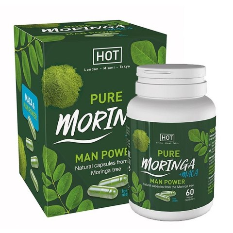 Hot Premium Moringa + Maca Man Power suplement diety dla mężczyzn na potencję 60 kapsułek