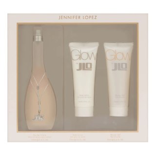Jennifer Lopez Glow zestaw woda toaletowa spray 100ml + balsam do ciała 75ml + żel pod prysznic 75ml