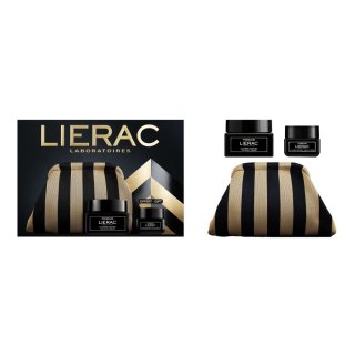 LIERAC Premium zestaw jedwabisty krem przeciwstarzeniowy 50ml + przeciwstarzeniowy krem pod oczy 20ml + kosmetyczka