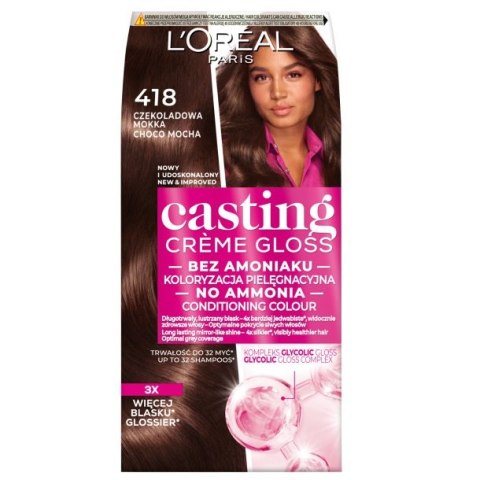 L'Oreal Paris Casting Creme Gloss farba do włosów 418 Czekoladowa Mokka