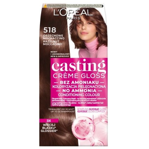 L'Oreal Paris Casting Creme Gloss farba do włosów 518 Orzechowe Mochaccino L'Oreal Paris Casting Creme Gloss farba do włosów 518 Orzechowe Mochaccino