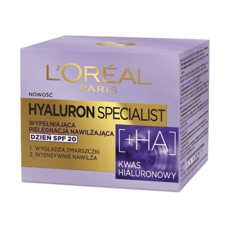 L'Oreal Paris Hyaluron Specialist krem na dzień SPF20 wypełniająca pielęgnacja nawilżająca 50ml