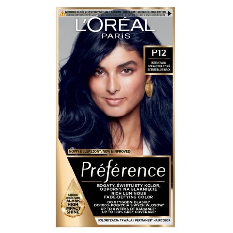 L'Oreal Paris Preference farba do włosów P12 Intensywna Granatowa Czerń