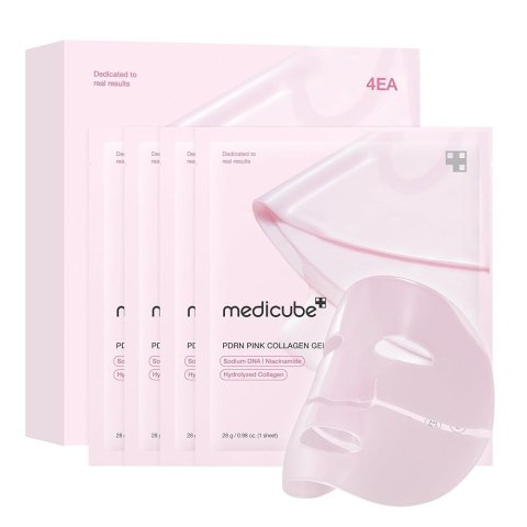 Medicube PDRN Pink Collagen Gel Mask kolagenowa maska do twarzy 4x28g