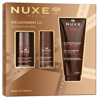 Nuxe Exclusively Him zestaw wielofunkcyjny żel nawilżający do twarzy 50ml + dezodorant roll-on 24-godzinna ochrona 50ml + wielofunkcy