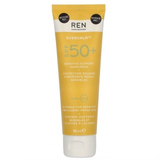 REN Evercalm Sensitive Support Sunscreen SPF50+ delikatny krem przeciwsłoneczny 50ml