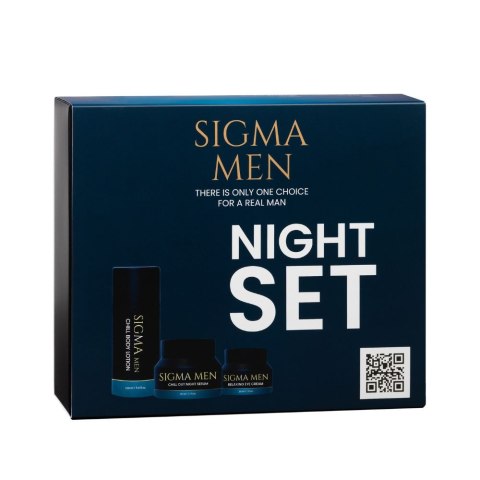 Sigma Men Night Set zestaw lekki balsam do ciała 100ml + serum na noc 50ml + krem pod oczy 30ml