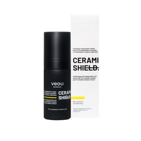 Veoli Botanica Ceramide Shield nawilżająco-regenerujące bogate serum z 3% kompleksem ceramidów i 1% ekstraktem z wąkroty azjatyckiej 30ml