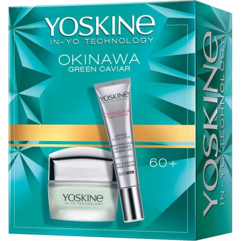 Yoskine Okinawa Green Caviar zestaw krem do twarzy na dzień i na noc 60+ 50ml + krem pod oczy na powieki i wokół ust 15ml Yoskine Okinawa Green Caviar zestaw krem do twarzy na dzień i na noc 60+ 50ml + krem pod oczy na powieki i wokół ust 15ml
