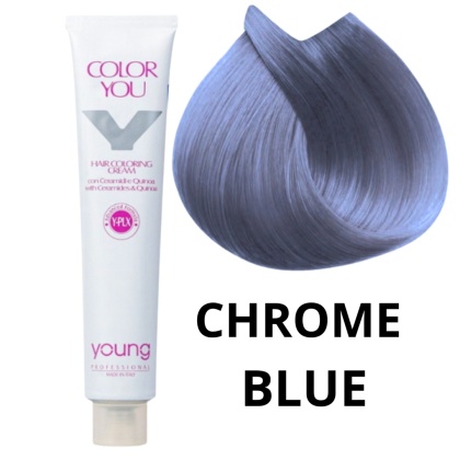 Young Color You Niebieski Toner do włosów z plexem, ceramidami i quinoa Chrome Blue 100ml