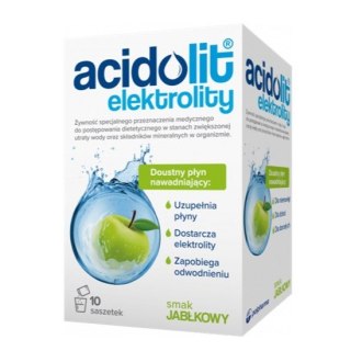 Acidolit Elektrolity preparat nawadniający o smaku jabłkowym 10 saszetek