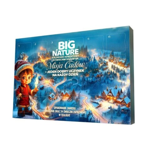 Big Nature Misja Cudów kalendarz adwentowy ze świecami sojowymi i świecznikiem 24szt