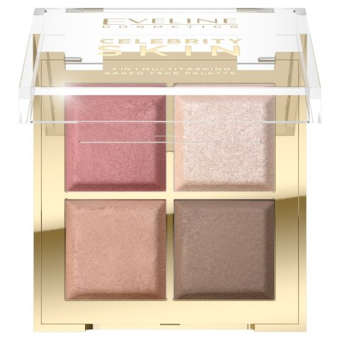 Eveline Cosmetics Celebrity Skin wypiekana paleta wielofunkcyjna do konturowania 4w1 16g