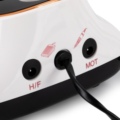 GNB Frezarka do Paznokci Biało-Czarna 65W + Zestaw Frezów + Nośnik