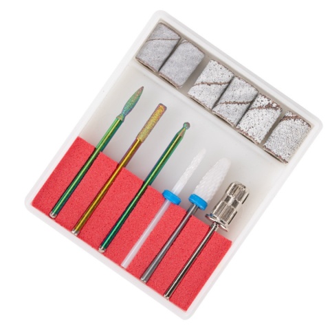 GNB Frezarka do Paznokci Biało-Czarna 65W + Zestaw Frezów + Nośnik