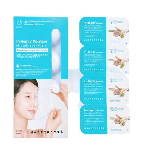 Madforcos In-Depth Moisture Biocellulose Mask nawilżająca maska do twarzy 4x20ml