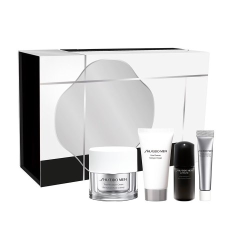 Shiseido Men Total Age-Defense Program zestaw nawilżający krem ​​do twarzy 50ml + pianka do mycia twarzy 30ml + serum przeciwstarzeniowe 