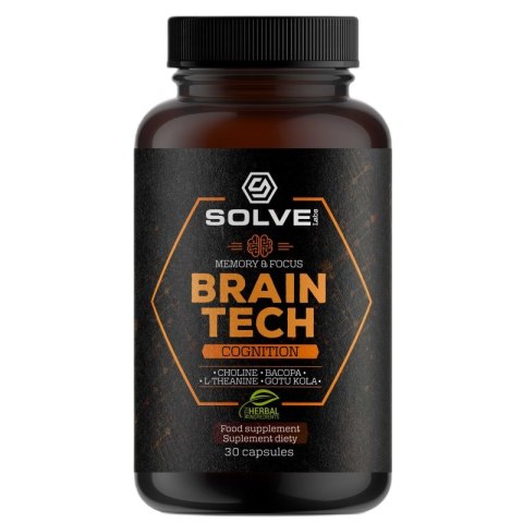 Solve Labs Brain Tech Memory & Focus suplement diety 30 kapsułek