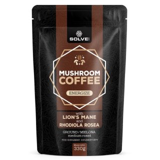 Solve Labs Mushroom Coffee kawa mielona arabica Lion's mane + Rhodiola 330g