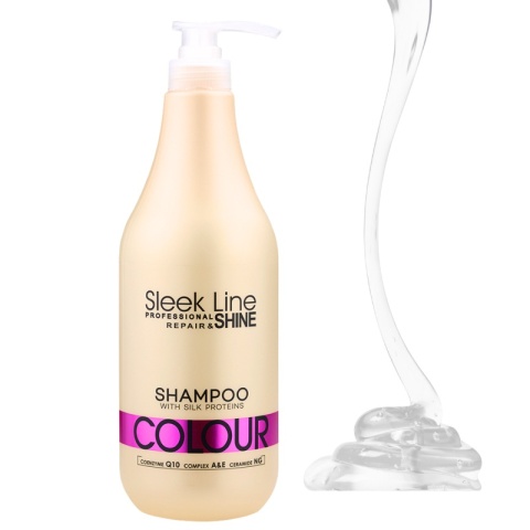 Stapiz Sleek Line Colour Szampon z Jedwabiem do Włosów Farbowanych 1000ml