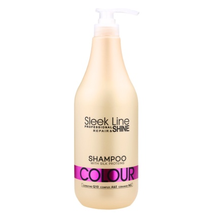 Stapiz Sleek Line Colour Szampon z Jedwabiem do Włosów Farbowanych 1000ml