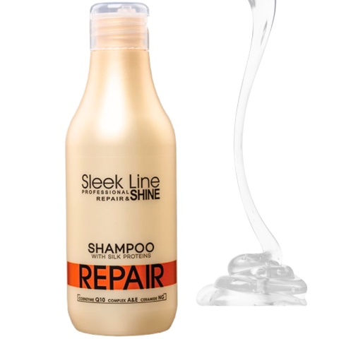 Stapiz Sleek Line Repair Szampon do Włosów Zniszczonych z Proteinami Jedwabiu 300ml