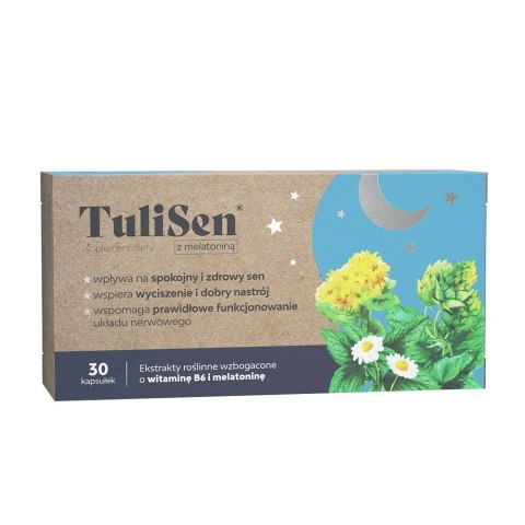 TuliSen TuliSen suplement diety z melatoniną wspomagający zdrowy sen 30 kapsułek