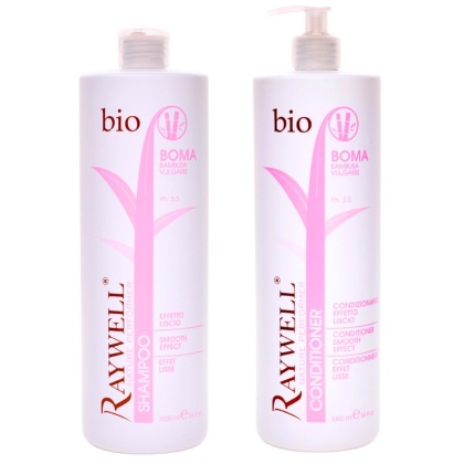 Zestaw Raywell Bio Boma Szampon i Odżywka Wygładzająca 2x1000ml