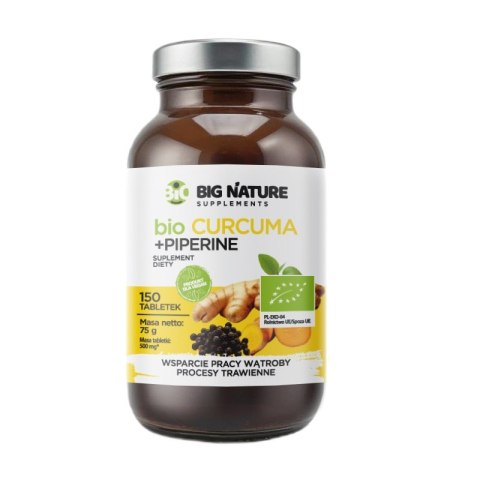 Big Nature Bio Curcuma + Piperine suplement diety 150 tabletek