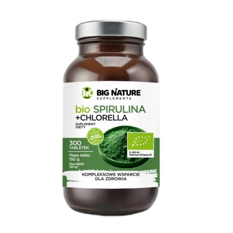 Big Nature Bio Spirulina + Chlorella suplement diety 300 tabletek