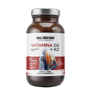 Big Nature Witamina D3 + K2 suplement diety 60 kapsułek