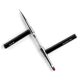 Excellent PRO Decoration pędzelek 2w1 z cyrkoniami Oval #4 7mm