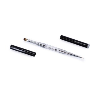 Excellent PRO Decoration pędzelek 2w1 z cyrkoniami Oval #6 7mm