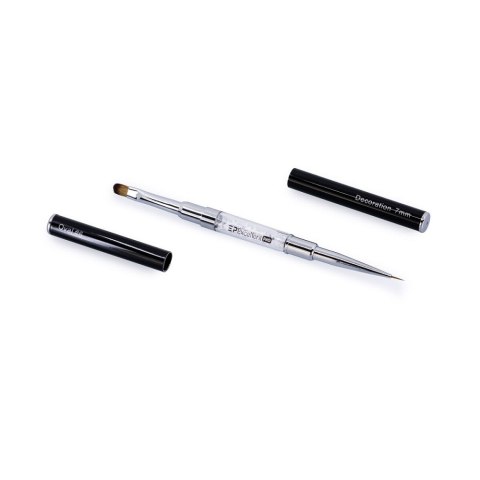 Excellent PRO Decoration pędzelek 2w1 z cyrkoniami Oval #6 7mm