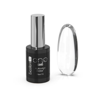 Excellent PRO One Coat Multifunction Fiber Base baza hybrydowa z włóknami Pink Fog 11g