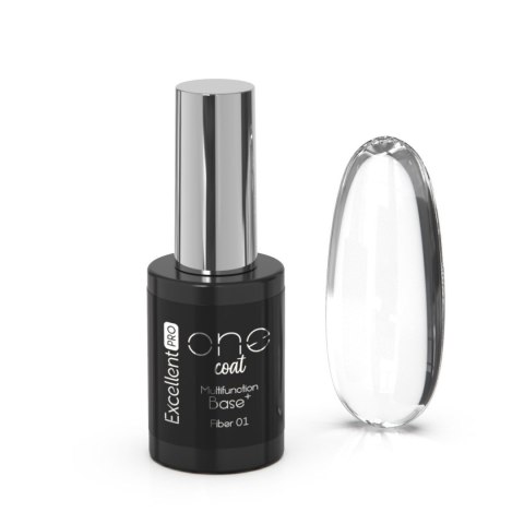 Excellent PRO One Coat Multifunction Fiber Base baza hybrydowa z włóknami Pink Fog 11g