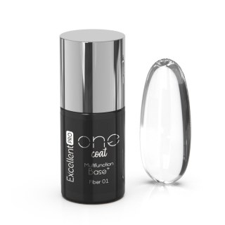 Excellent PRO One Coat Multifunction Fiber Base baza hybrydowa z włóknami Pink Fog 7g