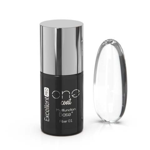 Excellent PRO One Coat Multifunction Fiber Base baza hybrydowa z włóknami Pink Fog 7g