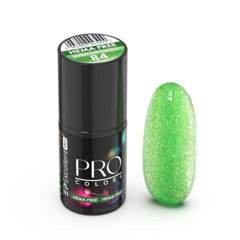 Excellent PRO Pro Colors Hema Free lakier hybrydowy 84 Mermaid Green 7g