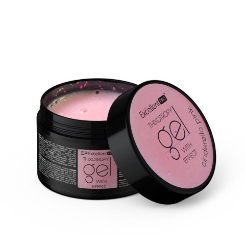 Excellent PRO Thixotropy Gel With Effect żel budujący Cinderella Pink 15g