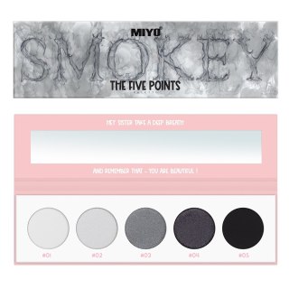 MIYO The Five Points Palette paleta cieni do powiek Smokey 6.5g