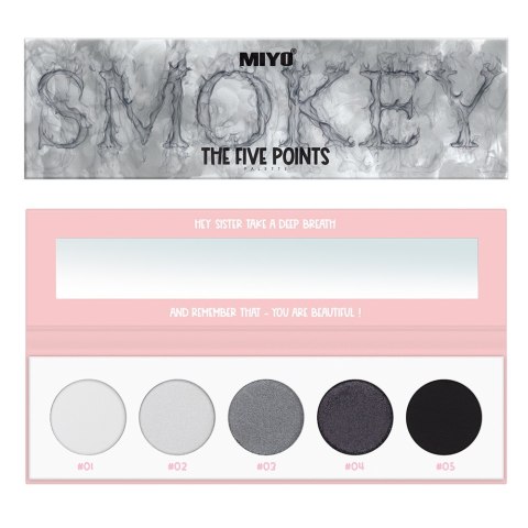 MIYO The Five Points Palette paleta cieni do powiek Smokey 6.5g