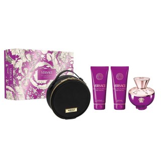 Versace Dylan Purple Pour Femme zestaw woda perfumowana spray 100ml + balsam do ciala 100ml + żel pod prysznic 100ml + kosmetyczka