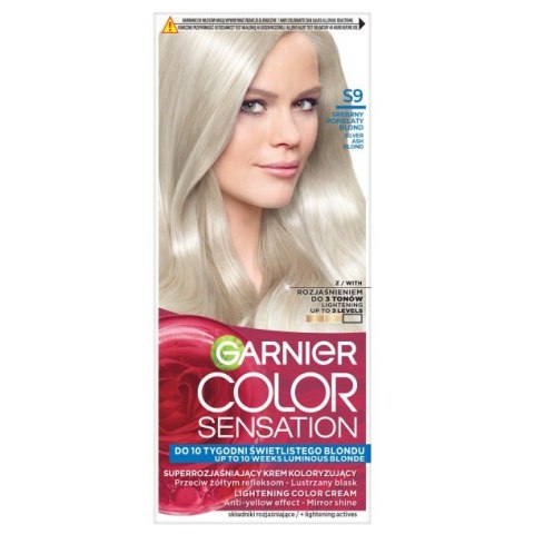 Garnier Color Sensation superrozjaśniający krem koloryzujący S9 Srebrny Popielaty Blond