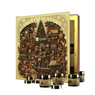 HiSkin Baśniowa Księga Kalendarz Adwentowy świeczki tealight 12x15ml + świeczki sojowe w słoiczkach 12x30ml