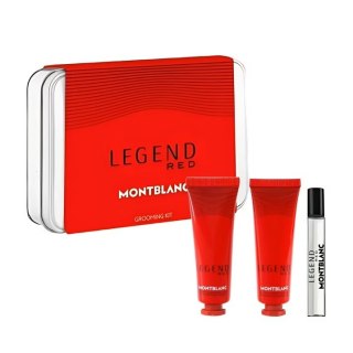 Mont Blanc Legend Red zestaw miniatura wody perfumowanej spray 7.5ml + krem do twarzy 30ml + żel oczyszczający 30ml