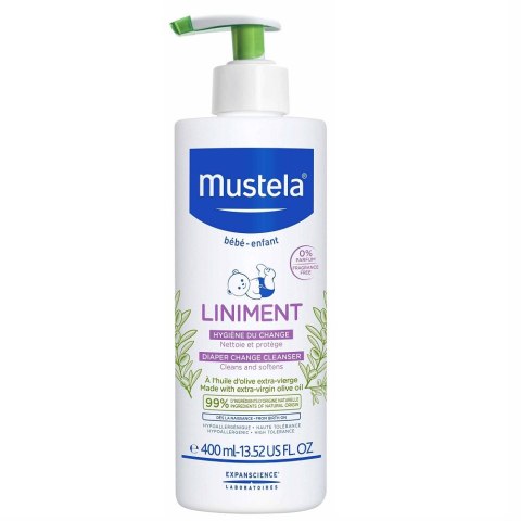 Mustela Liniment emulsja oczyszczająca skórę dzieci pod pieluszką 400ml
