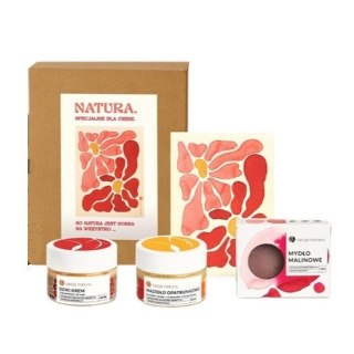 Opcja Natura Natura zestaw mydło malinowe 100g + dziki krem żurawinowy do rąk 50ml + mazidło opatrunkowe do skóry suchej i popękanej z nagiet