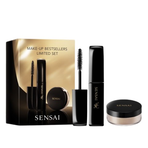 Sensai Make-Up Bestsellers zestaw pogrubiający tusz do rzęs 10ml + transparentny puder utrwalający 3.5g