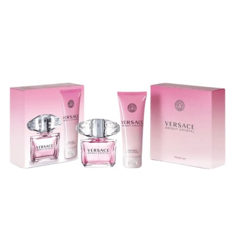 Versace Bright Crystal zestaw woda toaletowa spray 90ml + balsam do ciała 100ml